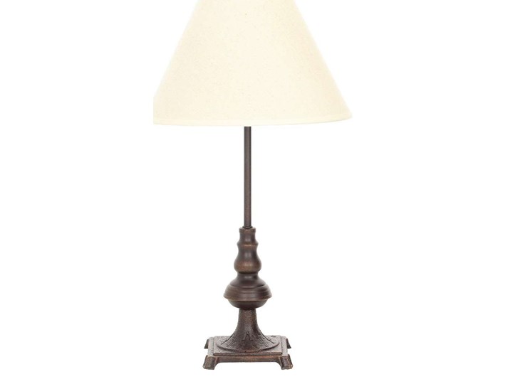 Lampa stołowa Bassar 46cm, 25 x 25 x 46 cm Lampa gabinetowa Lampa z kloszem Metal Kolor Beżowy Kategoria Lampy stołowe