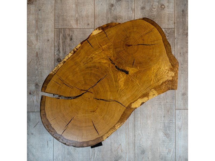 Podłużny Stolik Drewniany Dębowy: Jasny Brąz Kolor Brązowy Metal Drewno Kategoria Stoliki i ławy