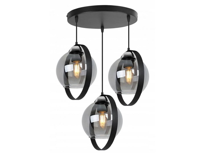 Industrialna Lampa RING HAGA z Kloszami z Przydymionego Szkła Lampa z kloszem Szkło Styl Industrialny Kategoria Lampy wiszące