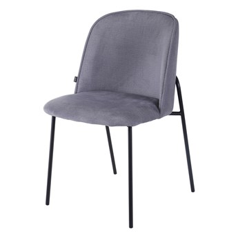 SELSEY Krzesło tapicerowane Lercal szare w tkaninie wodoodpornej