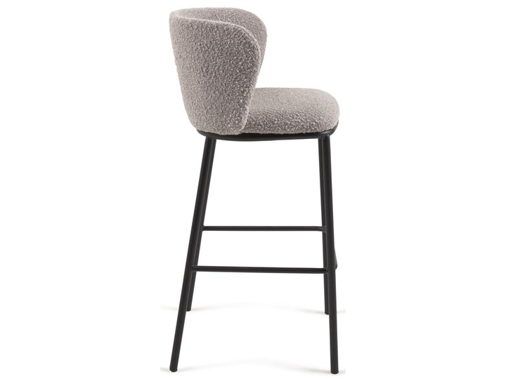 Hoker Ciselia 54x102 cm jasnoszary - nogi czarne Rodzaj(n) Hokery Drewno Metal Kategoria Krzesła kuchenne