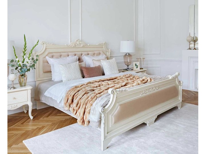 Stylizowane łóżko 180x200 Cherie, tapicerowane Łóżko tapicerowane Tkanina Łóżko pikowane Styl Nowoczesny