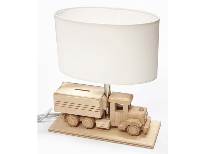 Biała lampka dziecięca ciężarówka ze skarbonką - S190-Edvin
