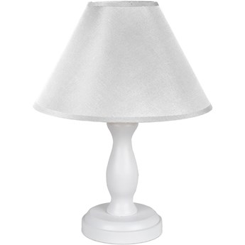 Biała lampka nocna dziecięca drewniana - S193-Kadex