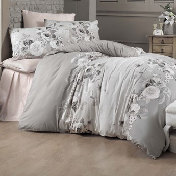 SELSEY Komplet pościeli Romace 200x220 cm z czterema poszewkami na poduszkę 2 x 50x70 cm i 2 x 70x70 cm z prześcieradłem i z prześcieradłem