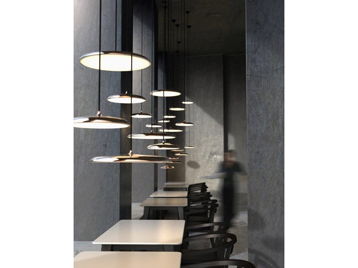 Lampa wisząca LED metalowa miedziana Ø25x6 cm Tkanina Kolor Miedziany