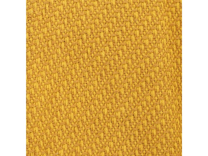 Pled MORRIS musztardowy z frędzlami 130x170 cm - Homla Bawełna Wzór Jednolity