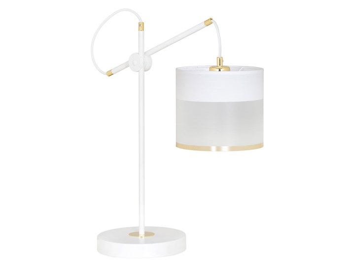 Biała nowoczesna lampka nocna - D041-Ardos Metal Tworzywo sztuczne Wysokość 50 cm Lampa nocna Kolor Biały
