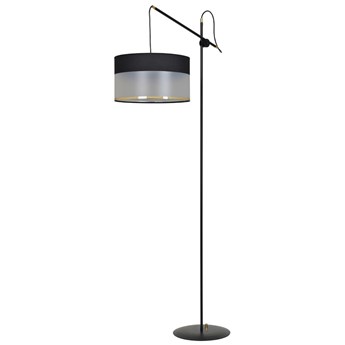 Czarna nowoczesna lampa podłogowa z abażurem - D042-Ardos