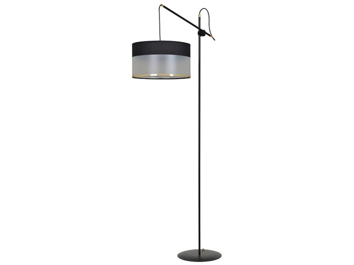 Czarna nowoczesna lampa podłogowa z abażurem - D042-Ardos Lampa z abażurem Lampa LED Metal Tworzywo sztuczne Lampa dekoracyjna Styl Industrialny Styl Nowoczesny