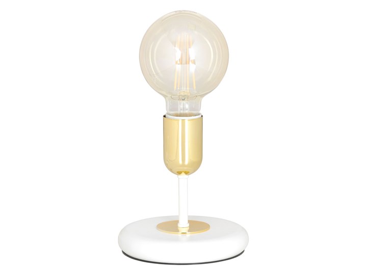 Biała loftowa lampka nocna - D046-Mingo Wysokość 20 cm Metal Pomieszczenie Salon Lampa nocna Pomieszczenie Sypialnia