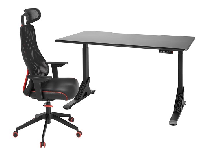 IKEA UPPSPEL / MATCHSPEL Biurko gamingowe i krzesło, czarny, Głębokość: 80 cm