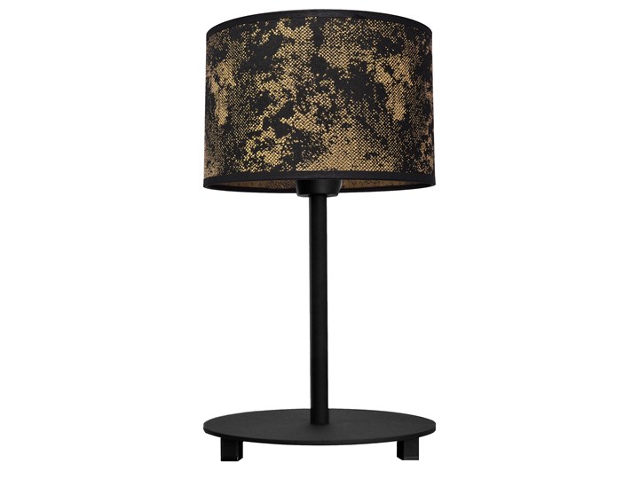Elegancka lampa stołowa ABBA B-0403/1 BASTER BK+GO Metal Wysokość 15 cm Tkanina Wysokość 40 cm Lampa z abażurem Styl Nowoczesny