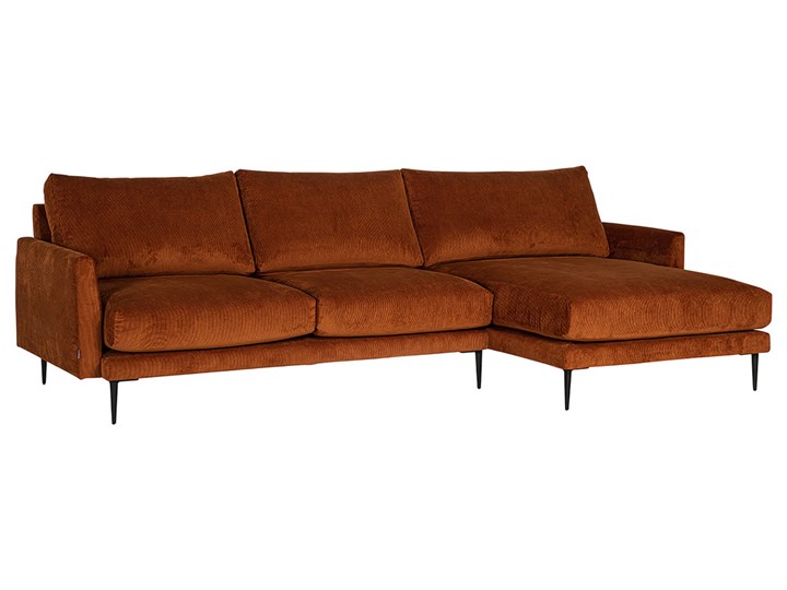 SELSEY Narożnik Merenda na czarnych nóżkach miedziany Lewostronne Głębokość 155 cm Wysokość 87 cm Prawostronne Styl Nowoczesny Szerokość 278 cm Kolor Beżowy