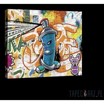 Obraz Niebieska farba w sprayu do graffiti PP20210
