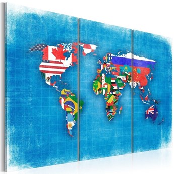 Obraz - Flagi świata - tryptyk
