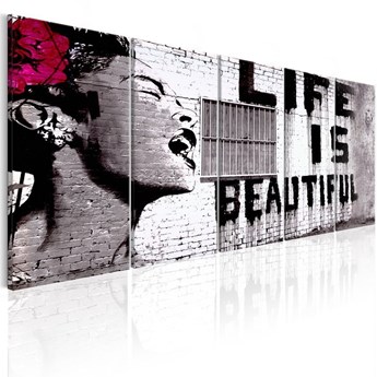 Obraz - Banksy: Życie jest piękne
