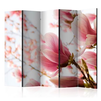 Parawan 5-częściowy - Różowa magnolia II [Room Dividers]