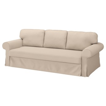IKEA VRETSTORP Rozkładana sofa 3-osobowa, Hallarp beżowy, Szerokość: 244 cm