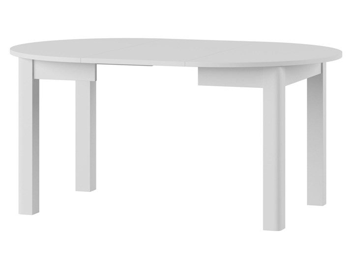 Stół Uran 1 110(160)X110 Biały Mat Płyta MDF Styl Minimalistyczny