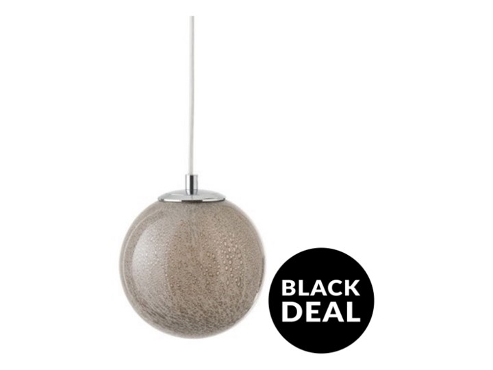Lampa wisząca Dany ∅15x151 cm szara Metal Ilość źródeł światła 1 źródło Szkło Lampa z kloszem Lampa kula Pomieszczenie Przedpokój