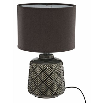 Lampa stołowa z abażurem ILOU z ceramiczną podstawą, 35 cm