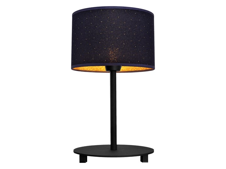 Elegancka lampa stołowa ABBA B-0403/1 BL+GO Lampa z abażurem Wysokość 15 cm Wysokość 40 cm Tkanina Metal Pomieszczenie Jadalnia