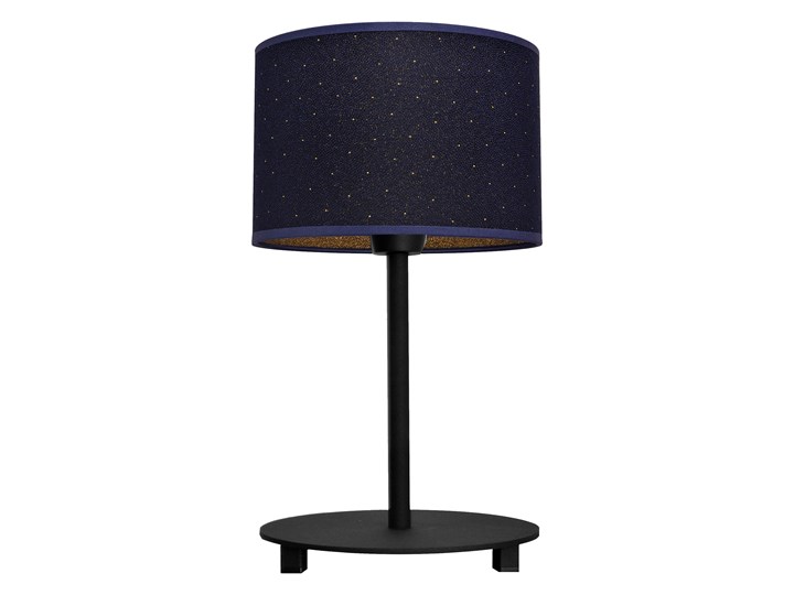 Elegancka lampa stołowa ABBA B-0403/1 BL+GO Metal Wysokość 15 cm Tkanina Styl Glamour Lampa z abażurem Wysokość 40 cm Pomieszczenie Przedpokój