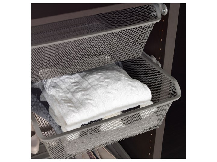 IKEA KOMPLEMENT Kosz druciany, ciemnoszary, 50x58 cm Kategoria Organizery do szaf