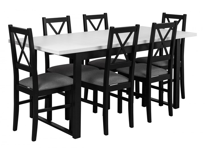 Zestaw LOFT Stół Rozkładany do Salonu 150/120x80 Drewno Tworzywo sztuczne Wysokość 76 cm Płyta MDF Średnica