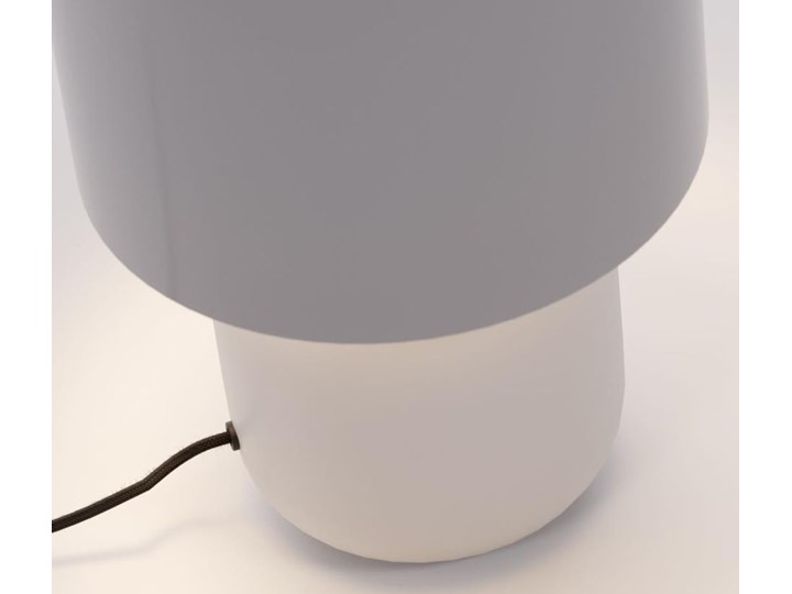 Lampa stołowa metalowa biała Ø20x40 cm Lampa dekoracyjna Funkcje Brak dodatkowych funkcji