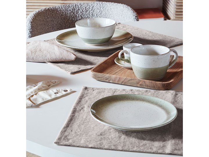 Zestaw dwóch podkładek na stół Abinadi 50x35 cm beżowe Podkładka pod talerz Kolor Beżowy