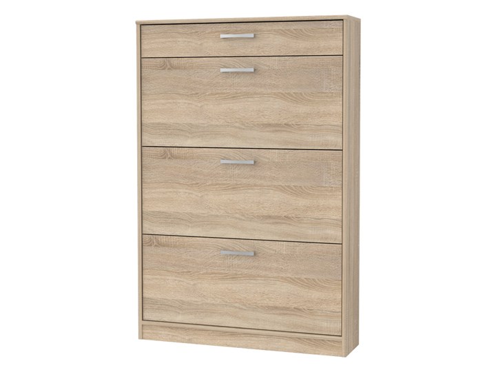 SELSEY Szafka na buty Niko trzy wnęki i szuflada 83 cm Metal Płyta laminowana Płyta meblowa Kategoria Szafki i regały Tworzywo sztuczne Płyta MDF Drewno Styl Nowoczesny