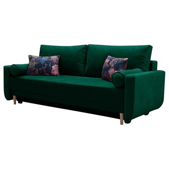 SELSEY Sofa Piemo z funkcją spania zielona