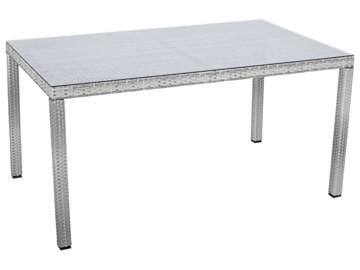 OUTLET - Stół i 6 krzeseł bez poduszek MALAGA - Szare Stal Aluminium Zestawy obiadowe Stoły z krzesłami Technorattan Zawartość zestawu Krzesła