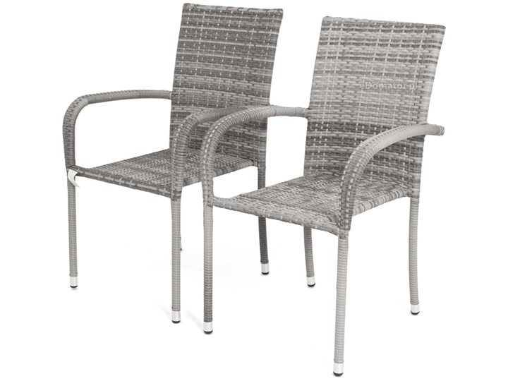 OUTLET - Stół i 6 krzeseł bez poduszek MALAGA - Szare Aluminium Stoły z krzesłami Stal Technorattan Zestawy obiadowe Kategoria Zestawy mebli ogrodowych