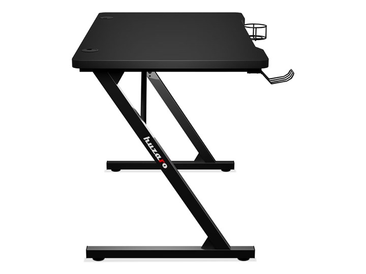 Biurko Gamingowe Huzaro Hero 1.8 Black Stal Głębokość 60 cm Metal Szerokość 100 cm Płyta MDF Kolor Czarny