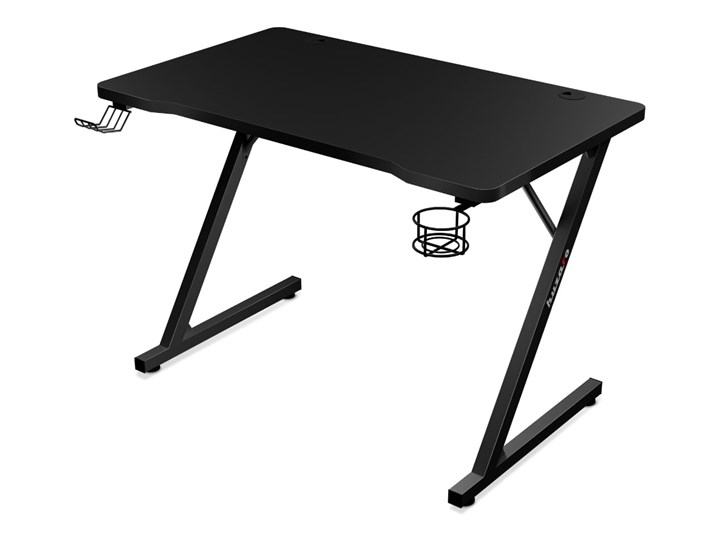 Biurko Gamingowe Huzaro Hero 1.8 Black Szerokość 100 cm Głębokość 60 cm Płyta MDF Stal Metal Kolor Czarny