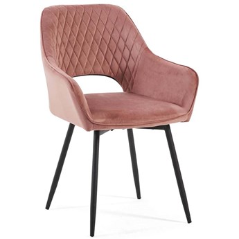 Krzesło tapicerowane DC-6372 różowy welur