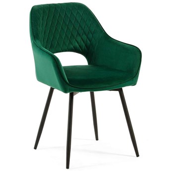 Krzesło fotelowe DC-6372 welurowe, zielone