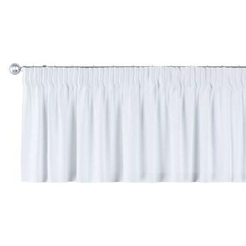 Lambrekin na taśmie marszczącej, biały z połyskiem , 130 × 40 cm, Damasco