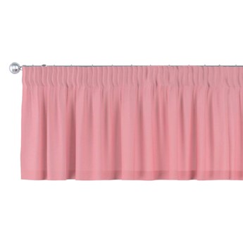 Lambrekin na taśmie marszczącej, brudny róż, 130 × 40 cm, Loneta
