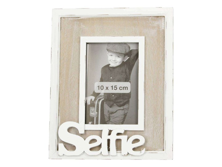 Ramka na zdjęcie Selfie pionowa 10x15cm, 21,5 × 26 × 13 cm Drewno Pomieszczenie Salon Rozmiar zdjęcia 10x15 cm