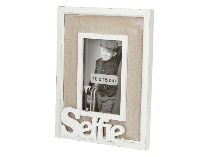 Ramka na zdjęcie Selfie pionowa 10x15cm, 21,5 × 26 × 13 cm Drewno Pomieszczenie Salon Rozmiar zdjęcia 10x15 cm