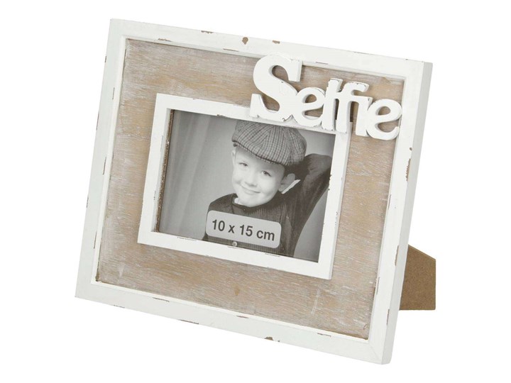 Ramka na zdjęcie Selfie pozioma 10x15cm, 26 × 21,5 × 13 cm Drewno Rozmiar zdjęcia 10x15 cm