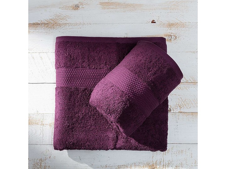 Ręcznik Evora 70x140cm fioletowy, 70 × 140 cm Bawełna Kategoria Ręczniki Frotte 70x140 cm 50x90 cm Kolor Biały