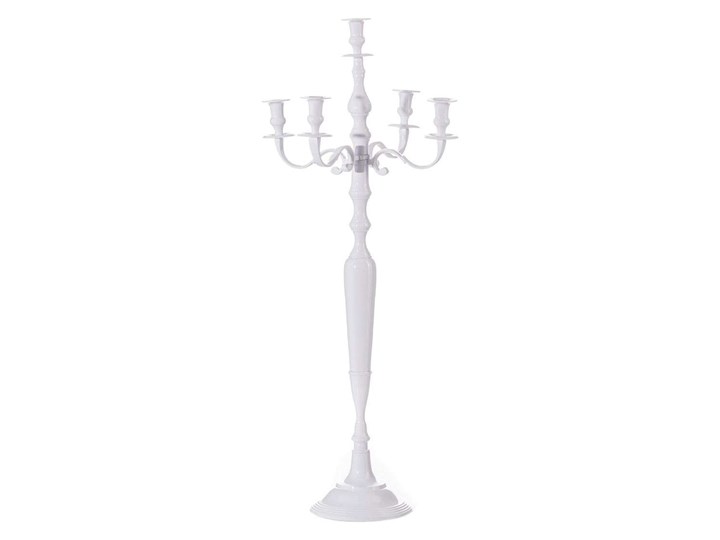 Świecznik pięcioramienny Glamour White wys. 104cm, 45 × 45 × 104 cm