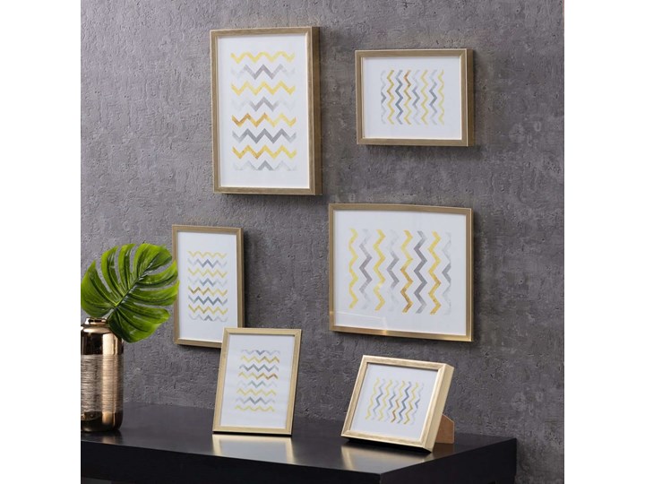 Ramka Simple Gold Bold 18x24cm, 18 × 3,4 × 24 cm Tworzywo sztuczne Kolor Złoty