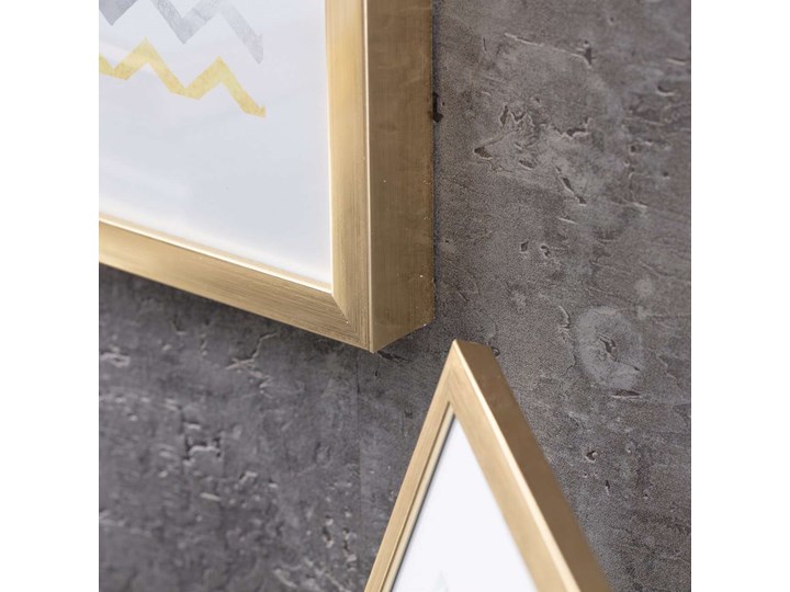 Ramka Simple Gold Bold 18x24cm, 18 × 3,4 × 24 cm Tworzywo sztuczne Kolor Złoty Pomieszczenie Salon