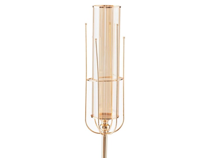 Świecznik Merle gold wys. 90,5cm, 15×15×90,5cm Metal Szkło Kolor Złoty